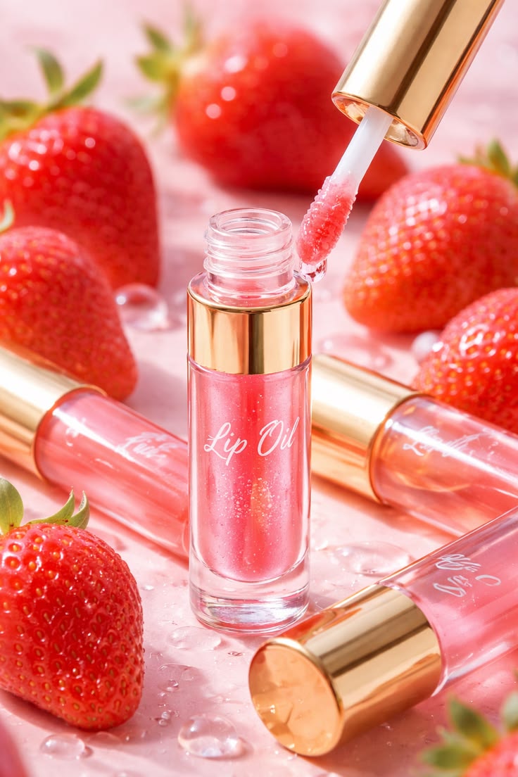 Strawberry Pink Lip Oil